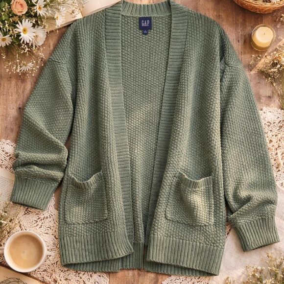 GAP Sweaters - Gap Women's Green Cardigan